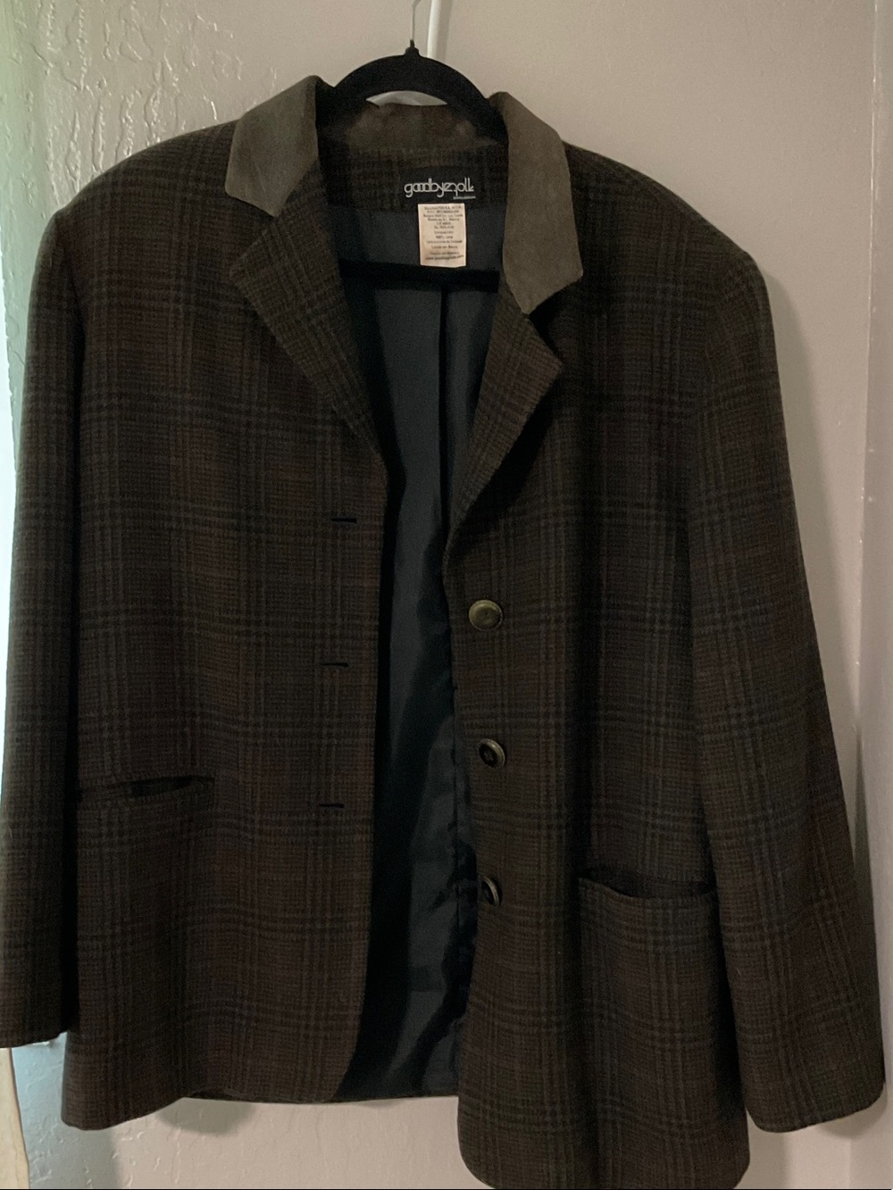 Men's Plaid Lightweight Shirt Jacket - Dark Brown